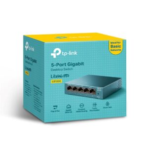 TP-Link LiteWave 5-Port Gigabit Desktop preklopnik (Switch), 5×10/100/1000 RJ45 Ports, metalno kučište,LS105G