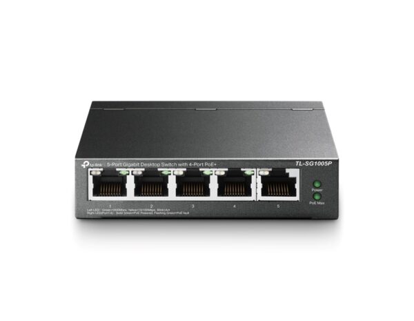 TP-Link 5-port Gigabit PoE preklopnik (Switch), 5×10/100/1000M RJ45 ports, 4×PoE ports, metalno kućište (56W), TL-SG1005P - Slika 6