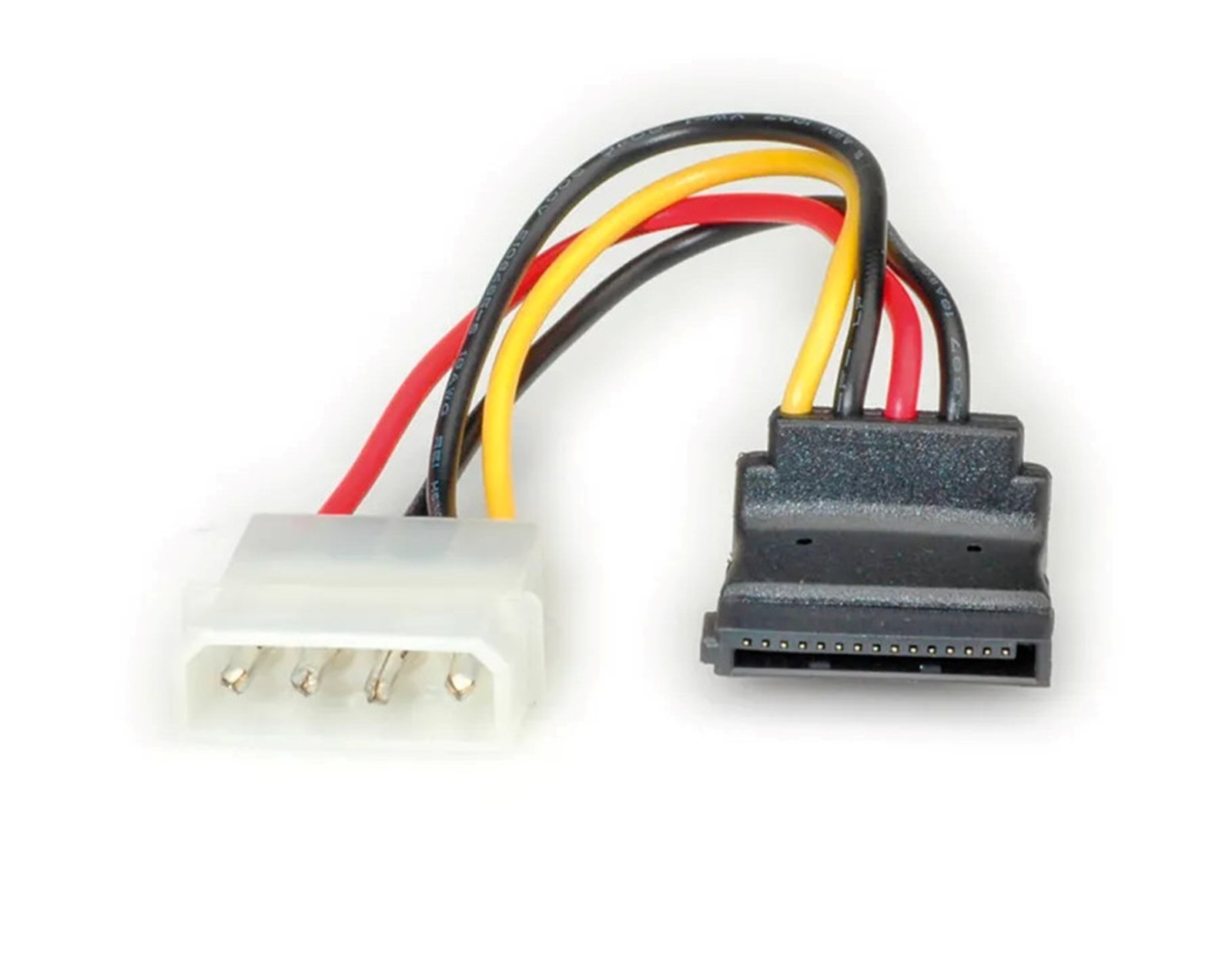 Naponski kabel, 4-pin HDD - SATA (90°), 0.1m, Roline