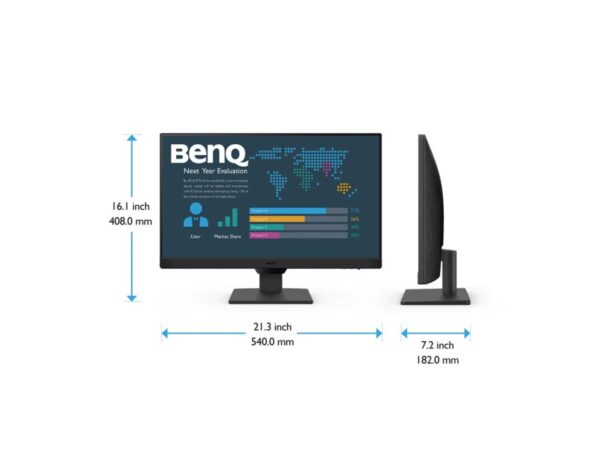 BenQ 24" BL2490 FHD (1920×1080) IPS, 100Hz, 16:9, 5ms, 250cd/m2, 1300:1, 2×HDMI/DP, zvučnici - Slika 3