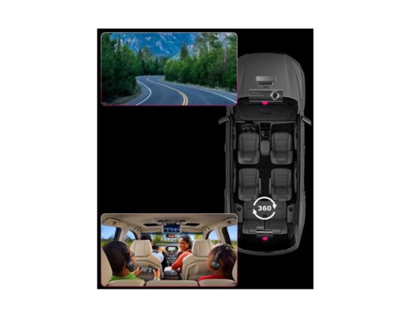 DDPAI N1 Dual auto kamera za snimanje vožnje, 1296p, 140°, crna - Slika 2