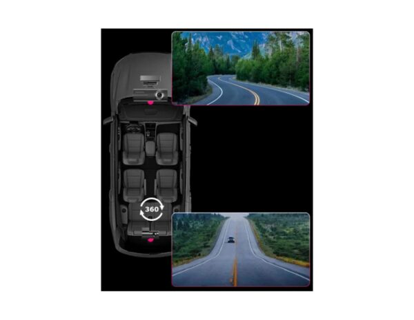DDPAI N1 Dual auto kamera za snimanje vožnje, 1296p, 140°, crna - Slika 3