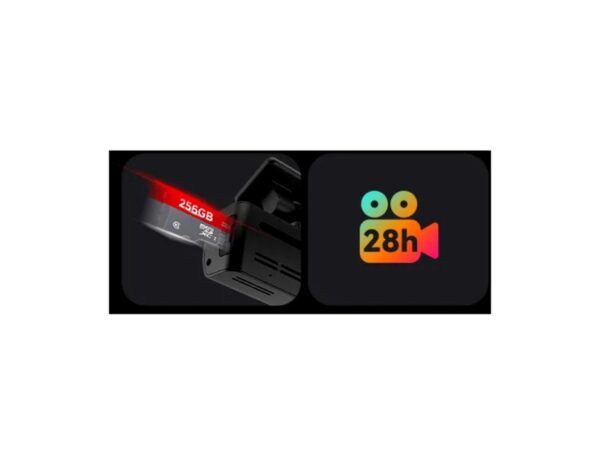 DDPAI N1 Dual auto kamera za snimanje vožnje, 1296p, 140°, crna - Slika 7