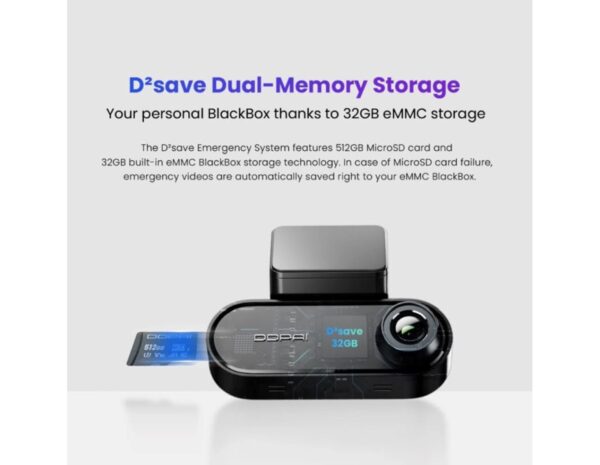 DDPAI N5 auto kamera za snimanje vožnje, 4K UHD, 140°, crna - Slika 6