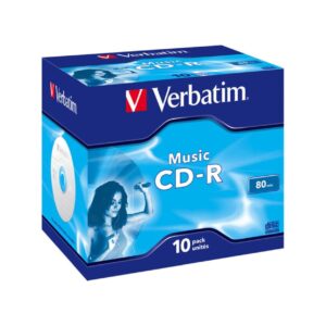 CD-R Verbatim 700MB/80 min Music/Audio CD 10 pack JC
