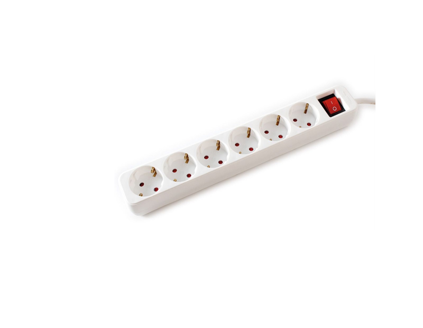 Naponska letva sa prekidačem 6 utičnica, 3.0m kabel, bijela,Roline VALUE,