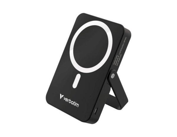 Verbatim Powerbank 10000mAH Charge ‘n’ Go sa stalkom 20W USB-C i 15W magnetsko bežično punjenje, crni