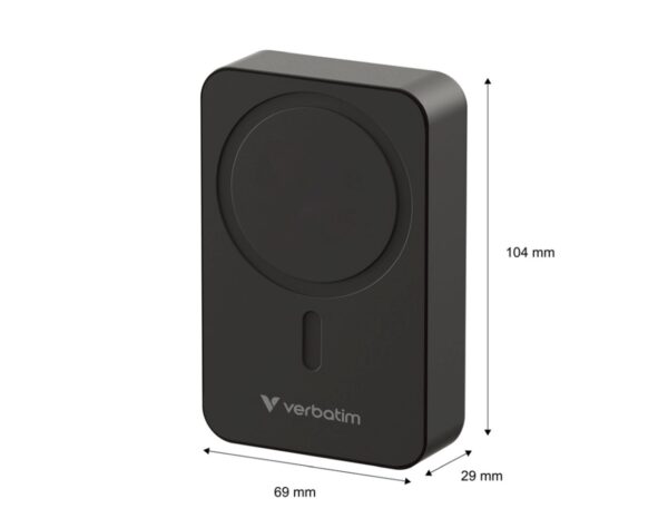 Verbatim Powerbank 20000mAH Charge 'n' Go Essentials 35W USB-C i 15W magnetsko bežično punjenje, crni - Slika 3