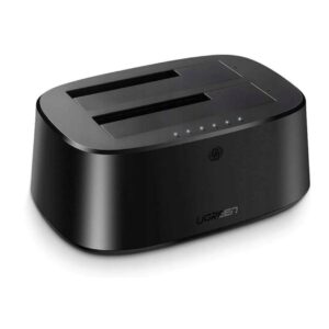 UGREEN Docking stanica 2×2.5"/3.5" SATA HDD, funkcija kloniranja, USB 3.0