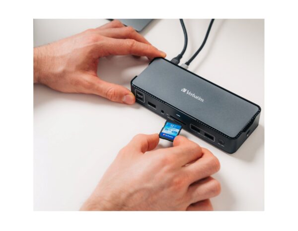 Verbatim CDS-15 portni USB-C Pro Docking Station 2 x HDMI | DP | RJ45 | USB-A 3.1 | 2 x USB-A 3.0 | USB-A 2.0 | 2 x USB-C® 3.1 | SD | microSD | Audio | USB-C PD | USB-C Host - Slika 4