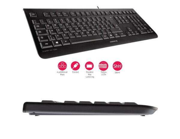 Cherry KC 1000 tipkovnica, USB, crna - Slika 2