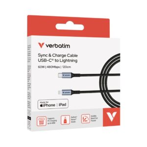 Verbatim Sync & Charge kabel USB-C na Lightning 120 cm