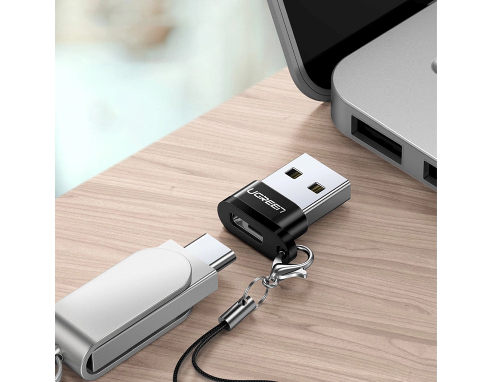 UGREEN adapter USB-C 3.1 (Ž) na USB-A 2.0 (M), crni - Slika 7