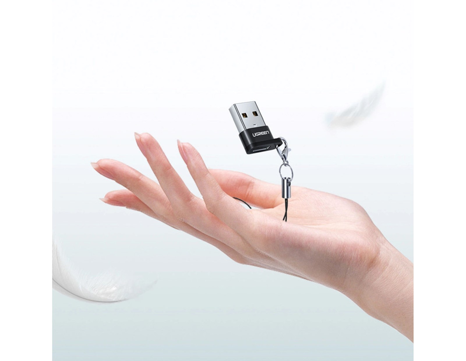 UGREEN adapter USB-C 3.1 (Ž) na USB-A 2.0 (M), crni - Slika 3