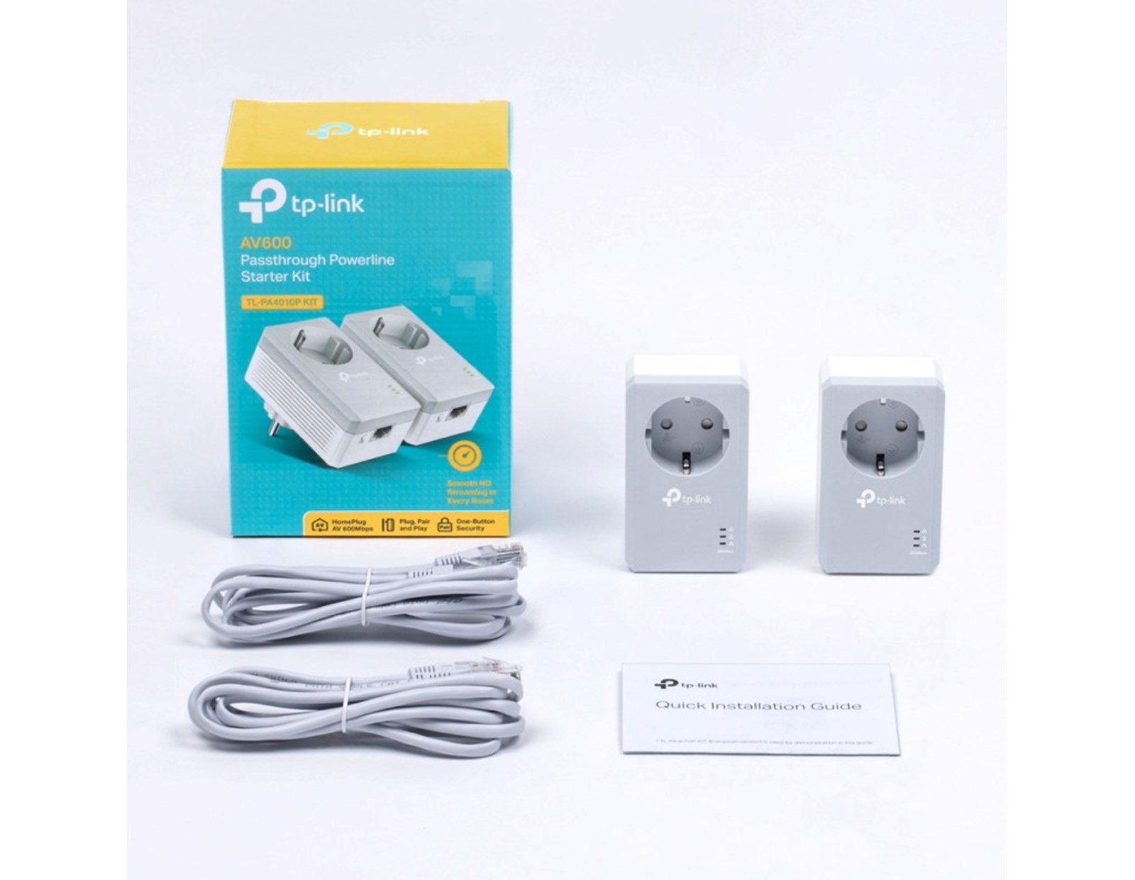 TP-Link AV600 Powerline mrežni adapter, 600Mbps, 1× mrežni ulaz, dodatna strujna utičnica, HomePlug AV (duplo pakiranje) - Slika 3