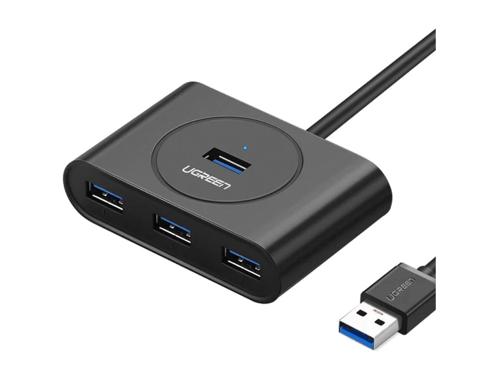 UGREEN 4-portni USB-A HUB, 4×USB-A 3.0, 1.0m, crni