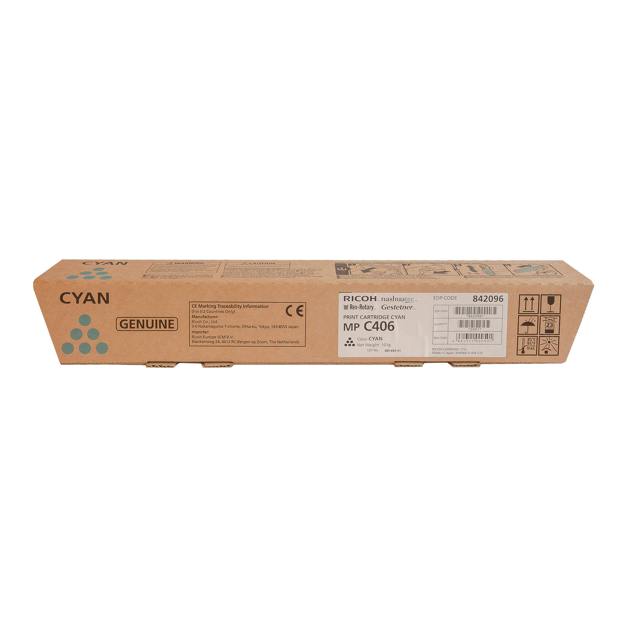 Ricoh/Nashuatec MP C306, MP C406, MP C307, Plavi toner, Original (842096)