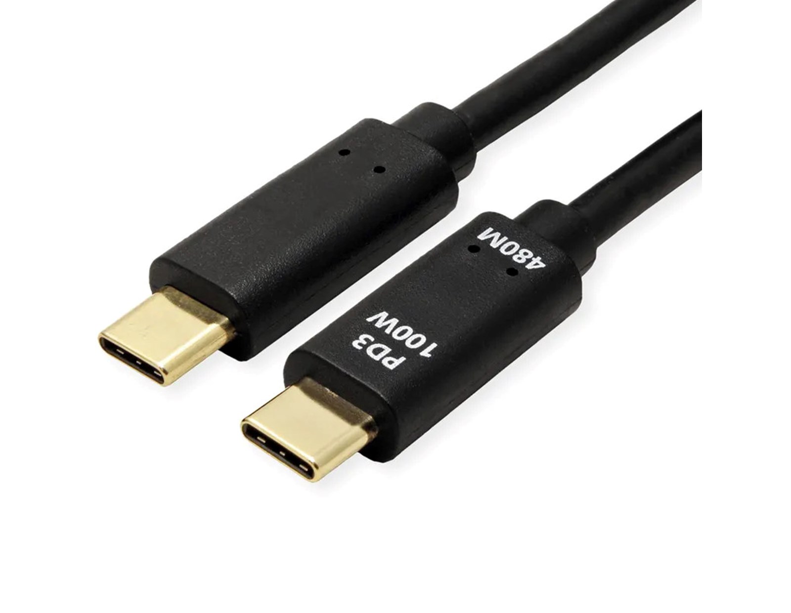 Kabel USB C- C, M/M, 100W, 3.0m, crni, Roline VALUE