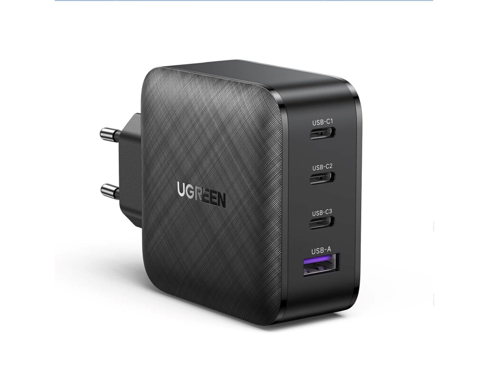 UGREEN GaN Tech zidni punjač 65W, 1×USB-A/3×USB-C, PD3.0/QC4.0+, crni