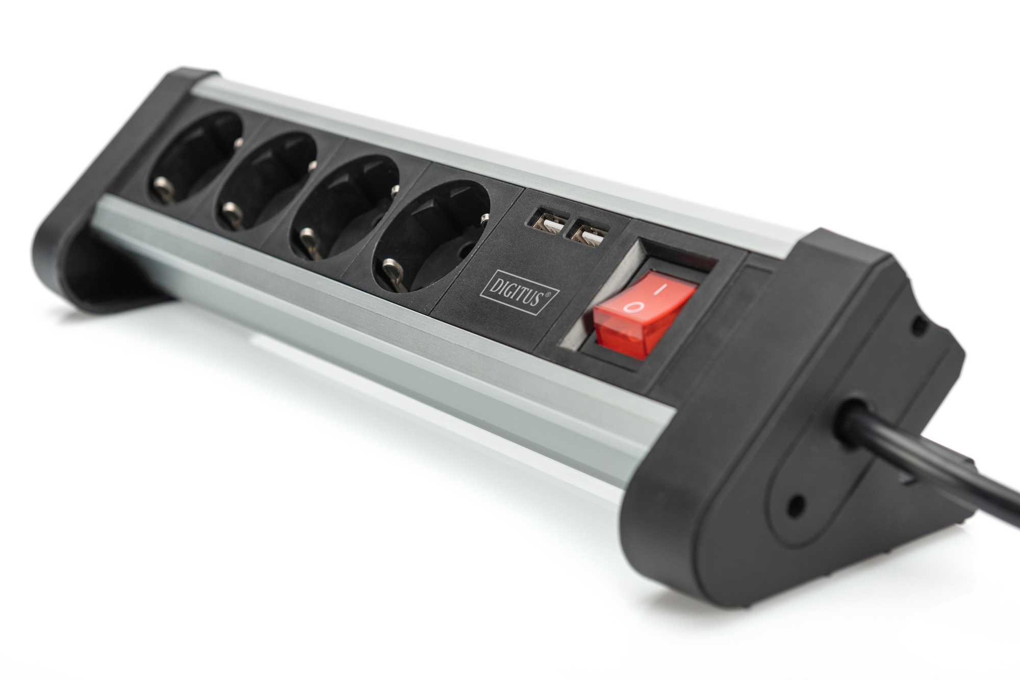 Strujna priključnica 4x + 2xUSB, prekidač, stolni, DA-70614, Digitus - Slika 3