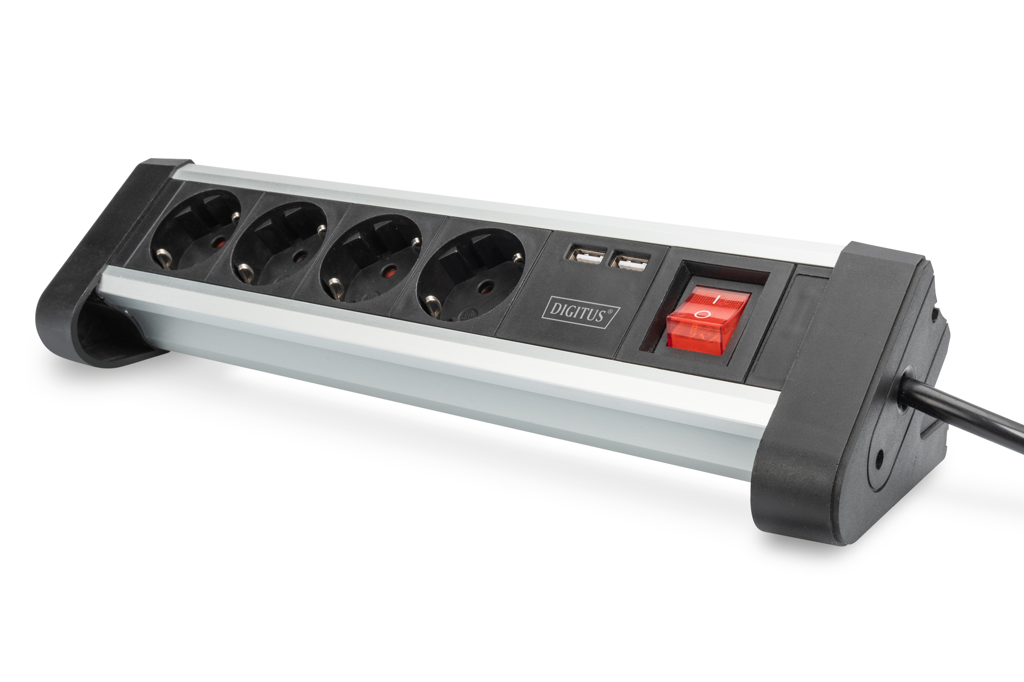 Strujna priključnica 4x + 2xUSB, prekidač, stolni, DA-70614, Digitus