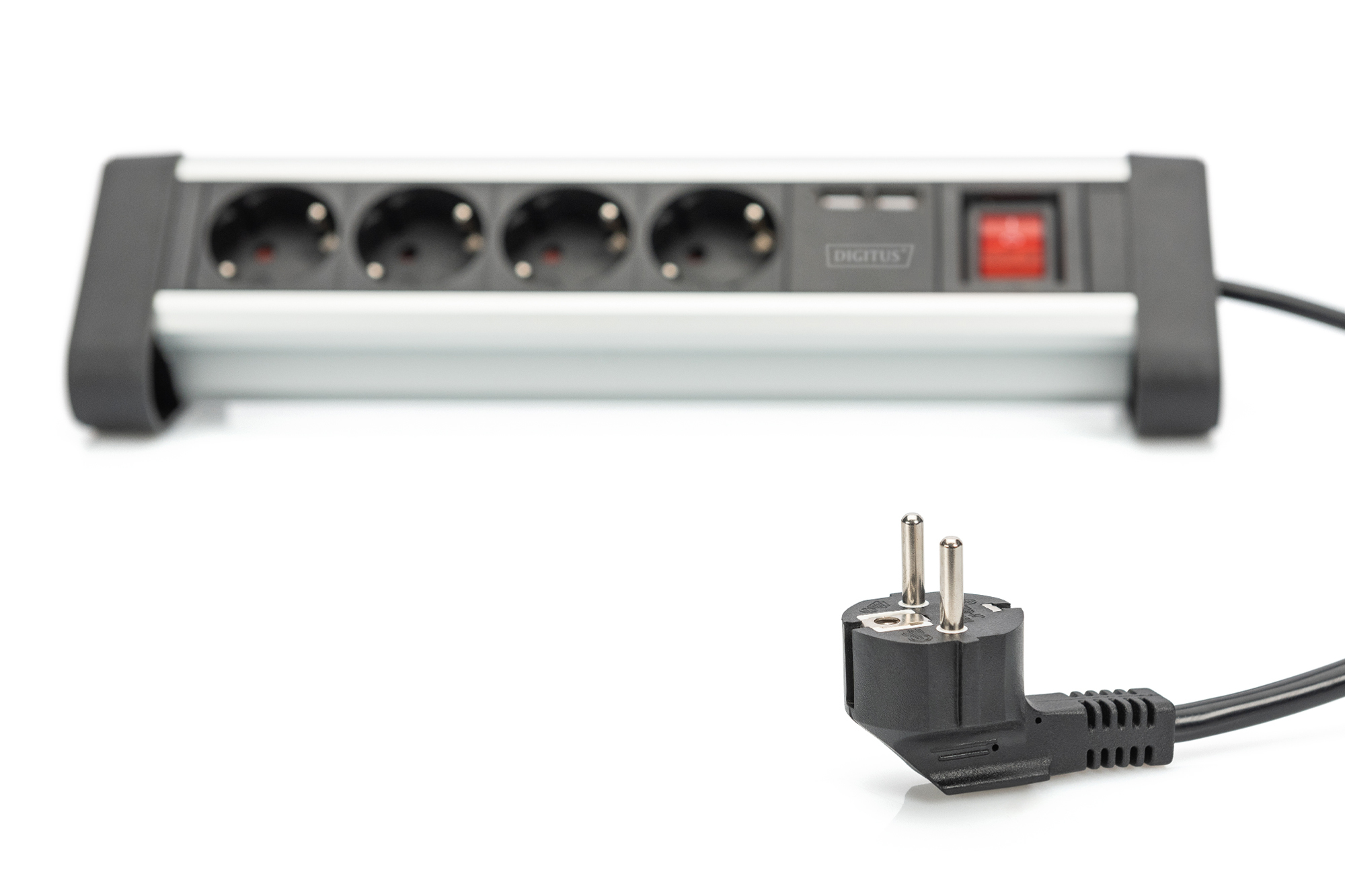 Strujna priključnica 4x + 2xUSB, prekidač, stolni, DA-70614, Digitus - Slika 4
