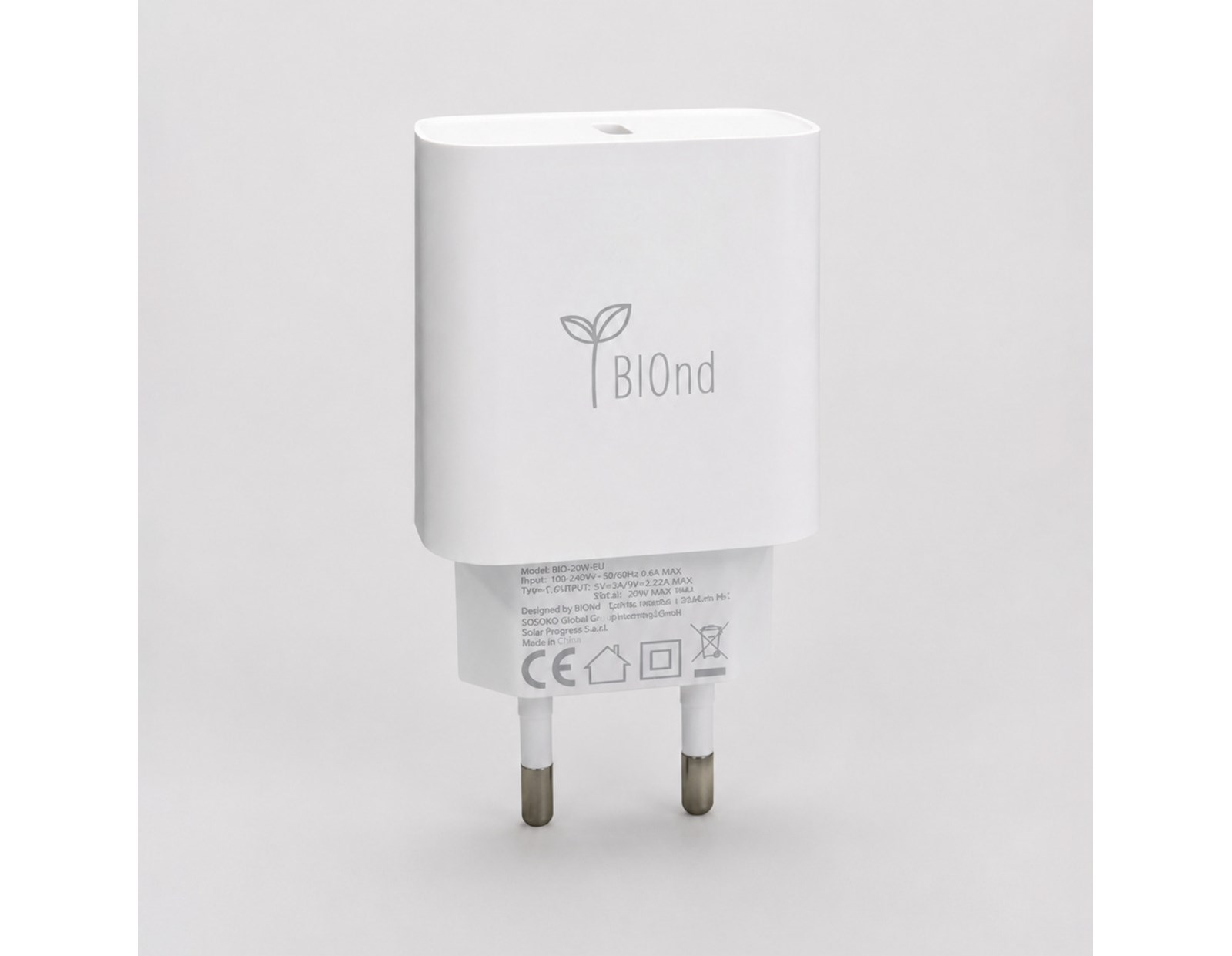 BIOnd USB-C zidni punjač, 20W, bulk - Slika 2