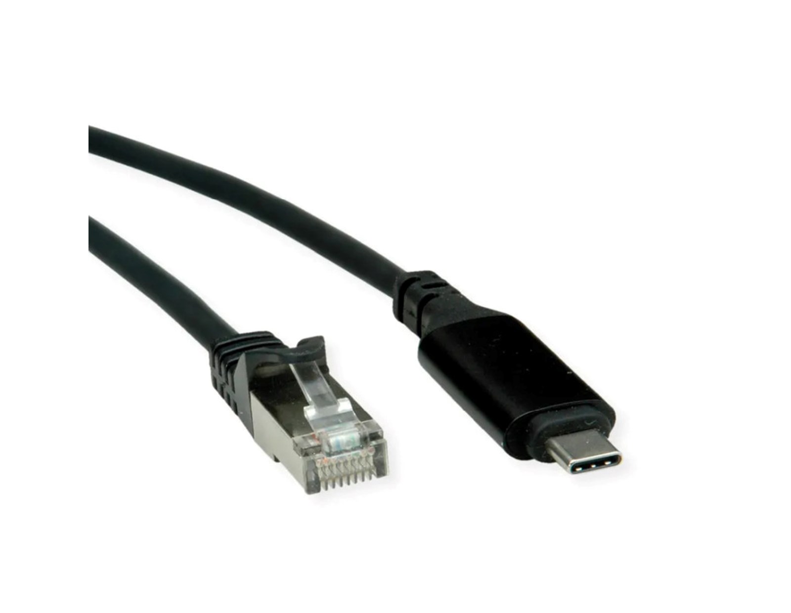 Roline kabel USB-C - Gigabit LAN 10/100/1000Mbit/s, 2.0m. crni