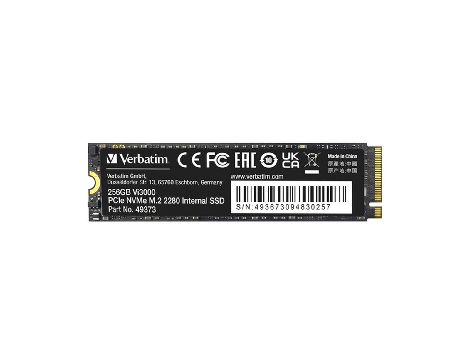 Verbatim Vi3000 256GB SSD M.2 NVMe PCIe Gen3x4 - Slika 3