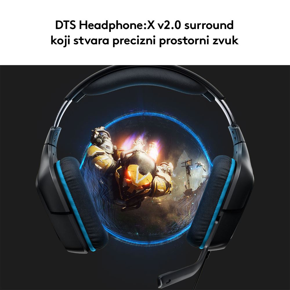 Logitech Gaming G432 7.1 Slušalice + mikrofon USB, 3,5mm - Slika 6