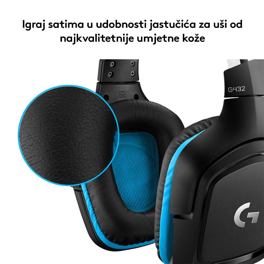 Logitech Gaming G432 7.1 Slušalice + mikrofon USB, 3,5mm - Slika 4