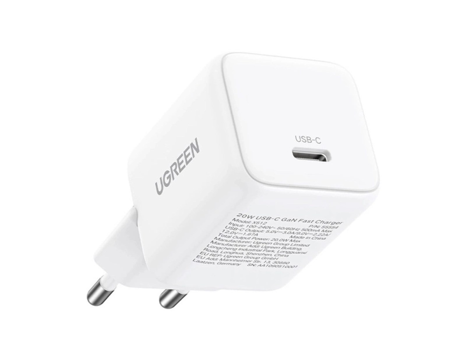 UGREEN kućni punjač 30W, USB C, GaN, bijeli - Slika 2