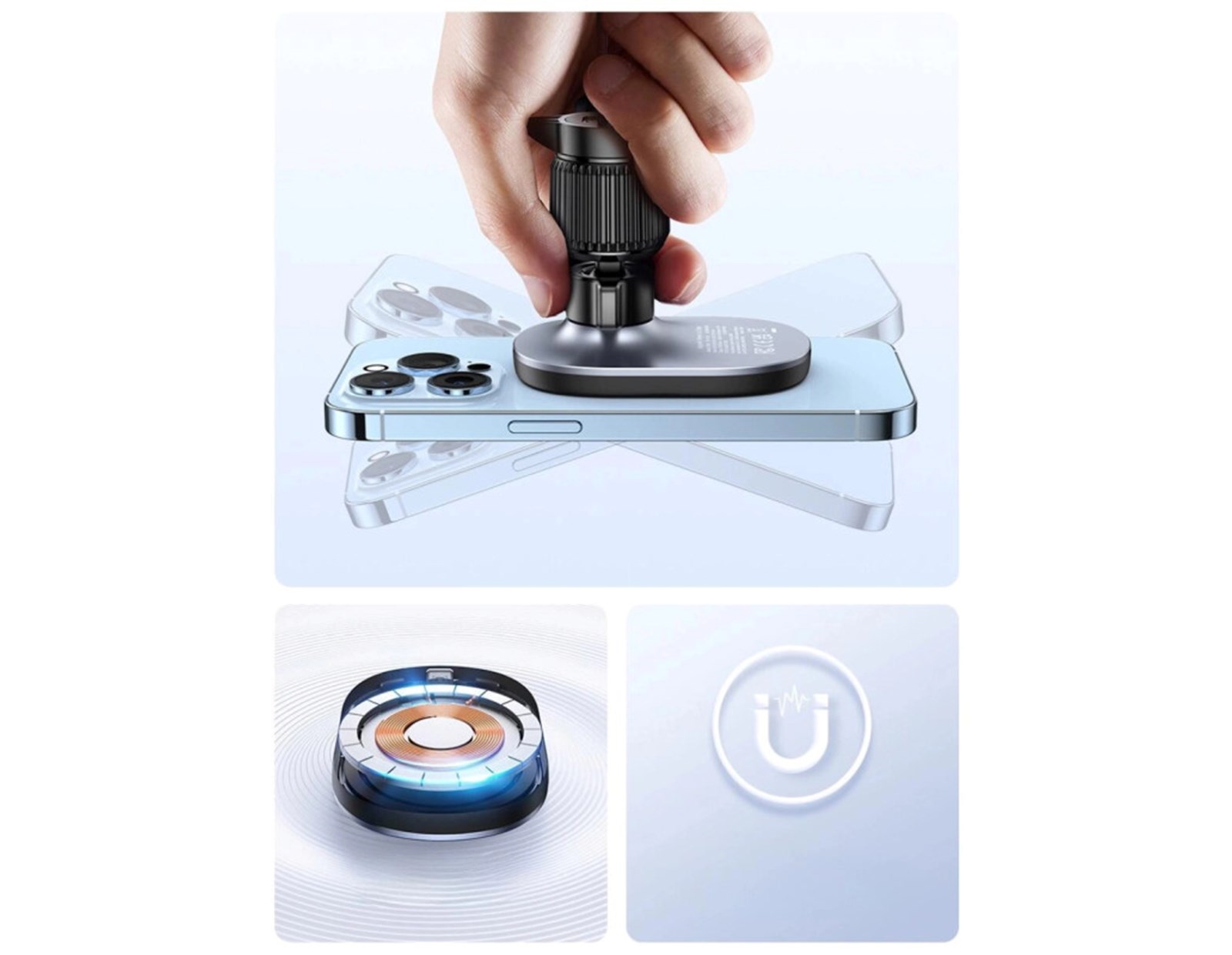 UGREEN MagSafe auto punjač/držač 15W, USB-C, magnetni, bežični/indukcijski, crni - Slika 10