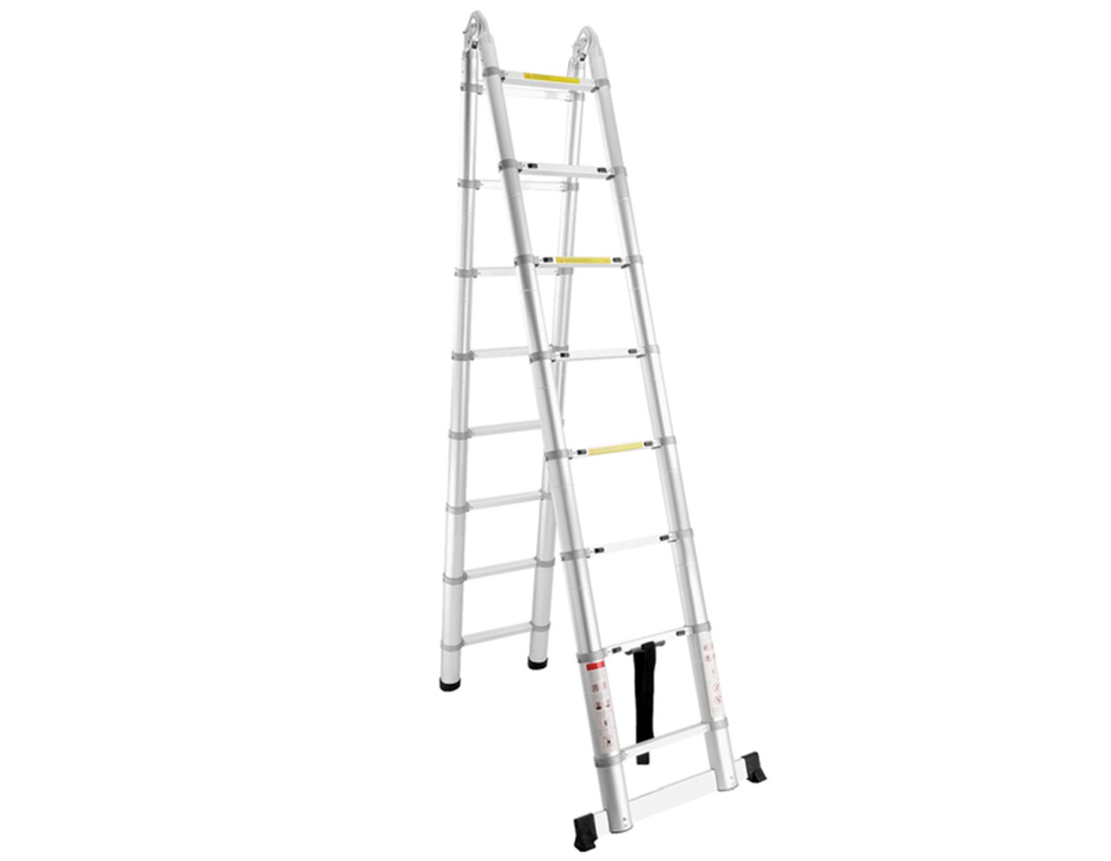 ProScope teleskopske ljestve (Preklopne) #DLT708F (2x8 stepenica / 237-500 cm) + stabilizator - PRO - Slika 5