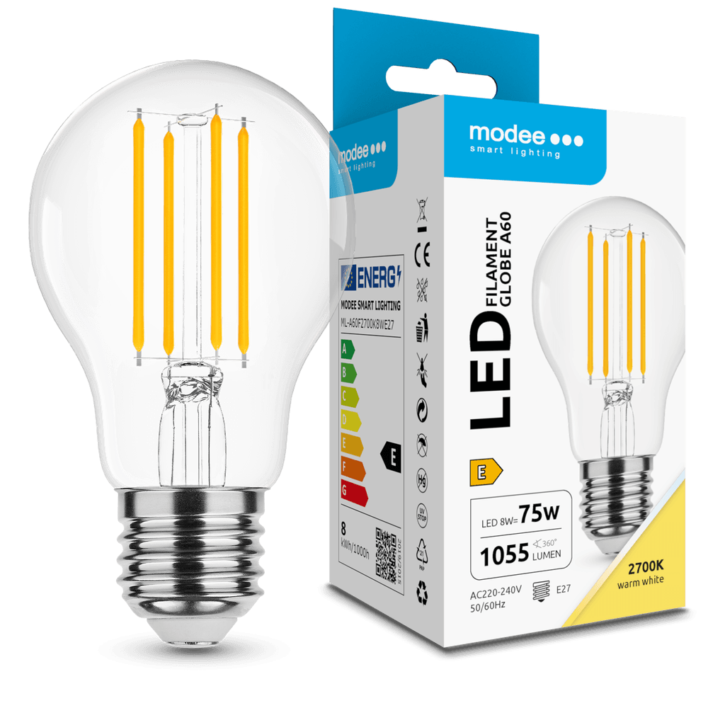 Žarulja E27 LED 8W , 2700K, Filament