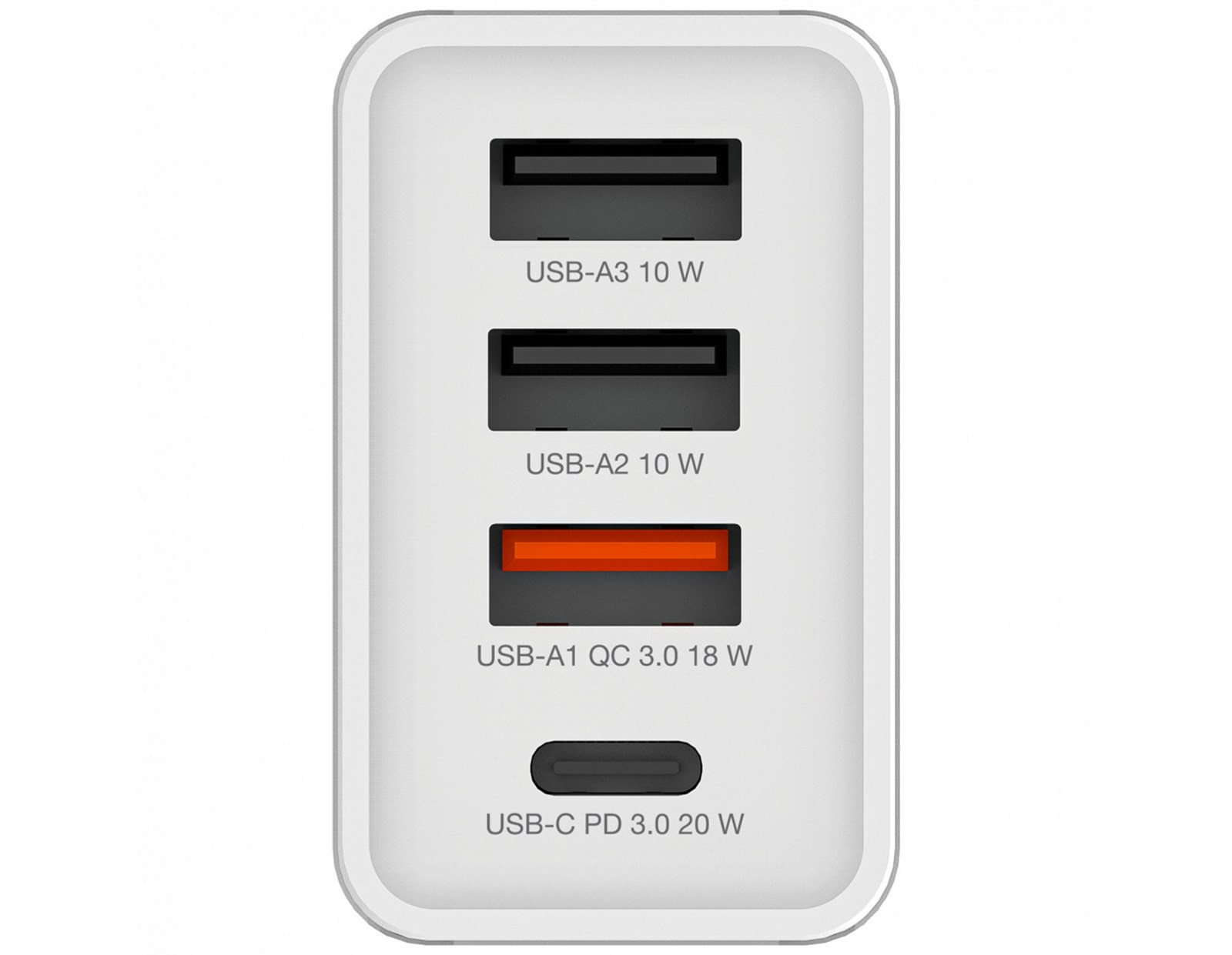 Verbatim zidni punjač 30W, 3×USB-A/1×USB-C, bijeli - Slika 2